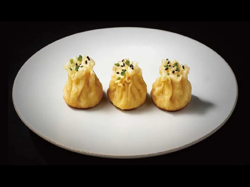 Gyoza de gamba a la plancha