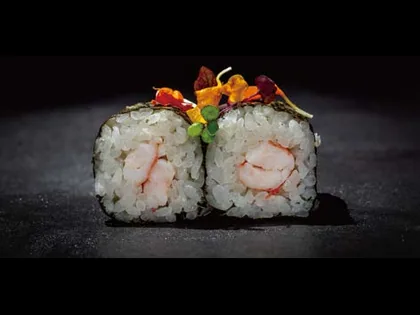 Hosomaki de gambas cocidas