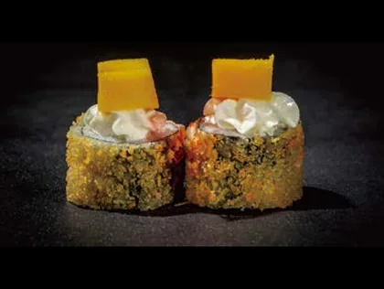 Hosomaki frito de mango